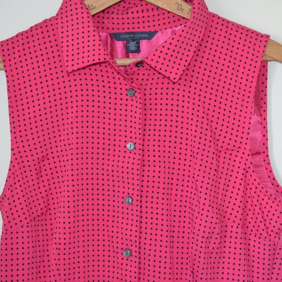 Tommy Hilfiger M Lined Polka Dot Sleeveless Dress - Picture 2 of 10